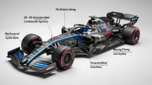F1 2026 auto technische specificaties - nieuwe hybride motor 50-50 elektrische verbranding